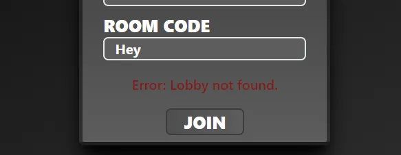 Lobby not found