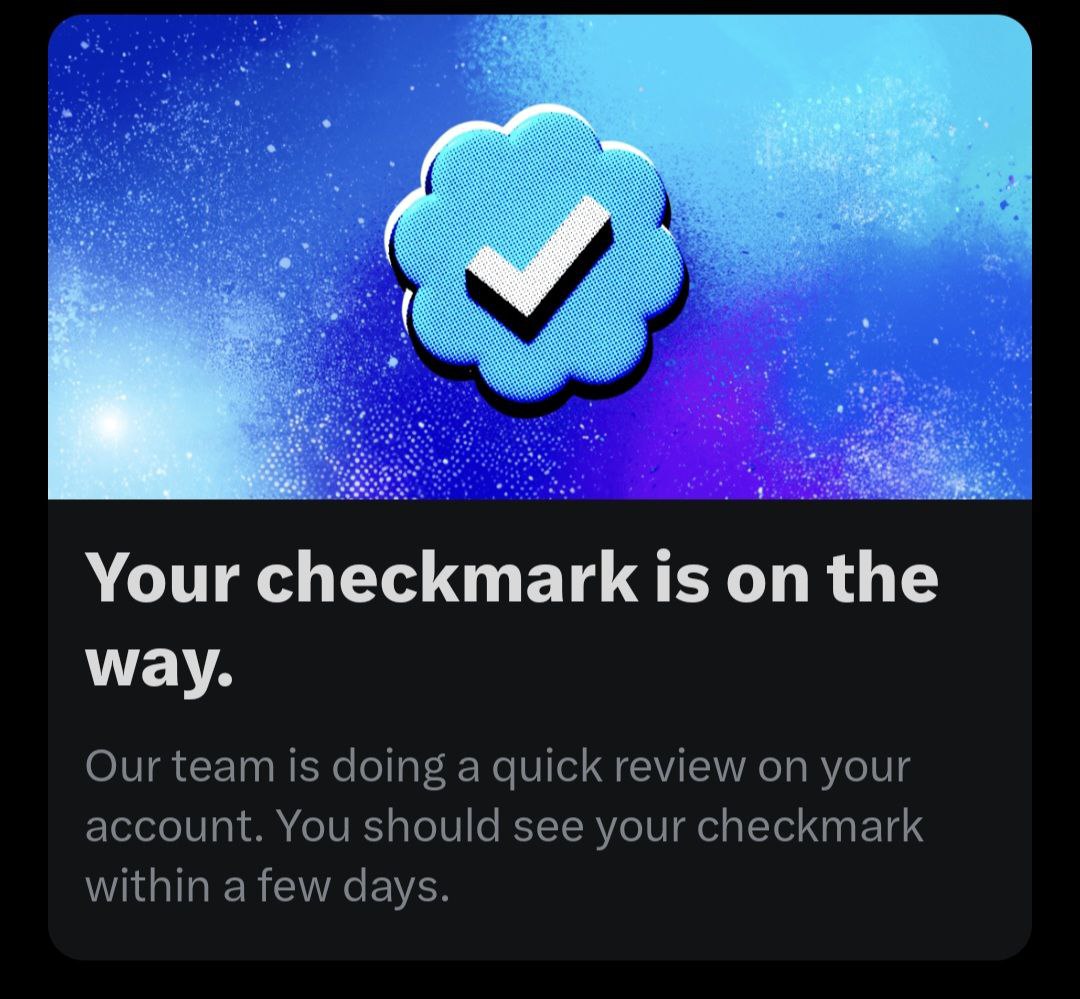 Applying for a checkmark